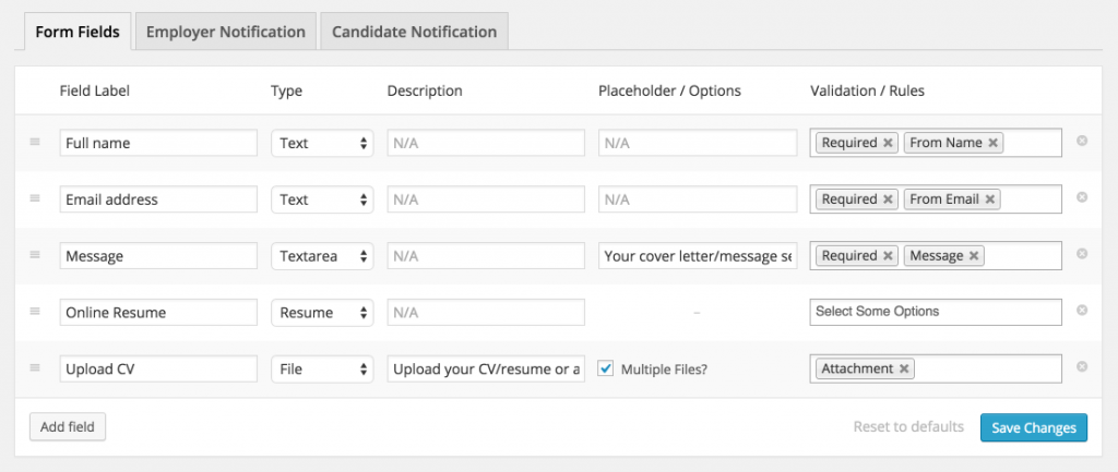 Customising The Application Process – WP Job Manager