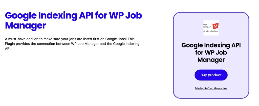 Google indexing API for WP Job Manager.