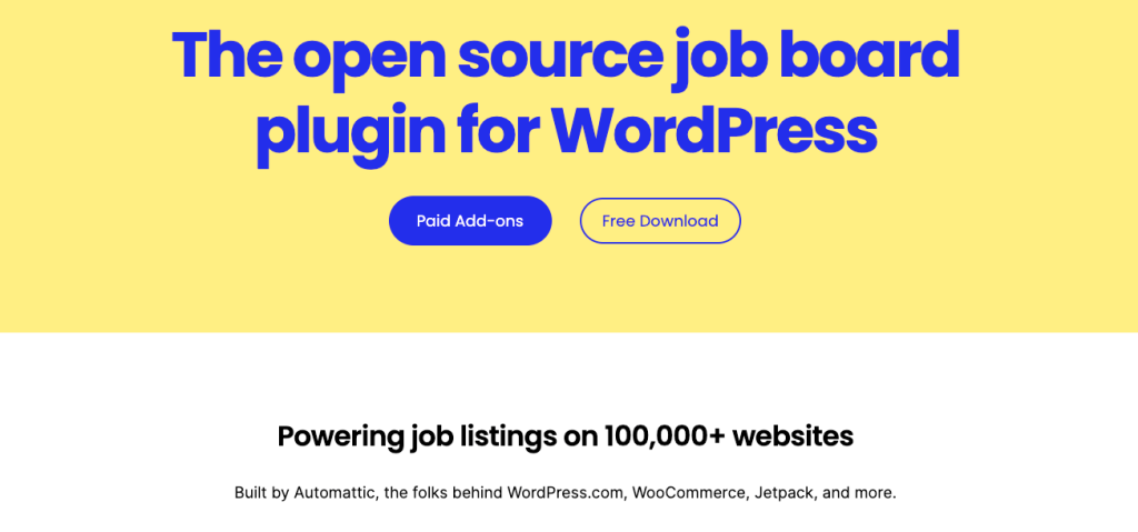 WP Job Manager homepage