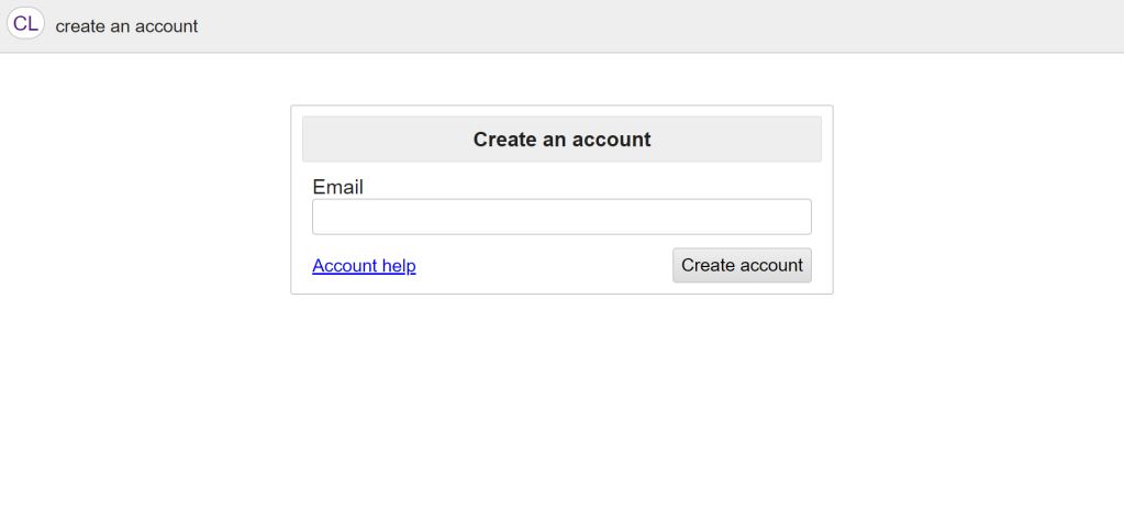 Initiating a job posting on Craigslist begins with the simple step of creating an account.
