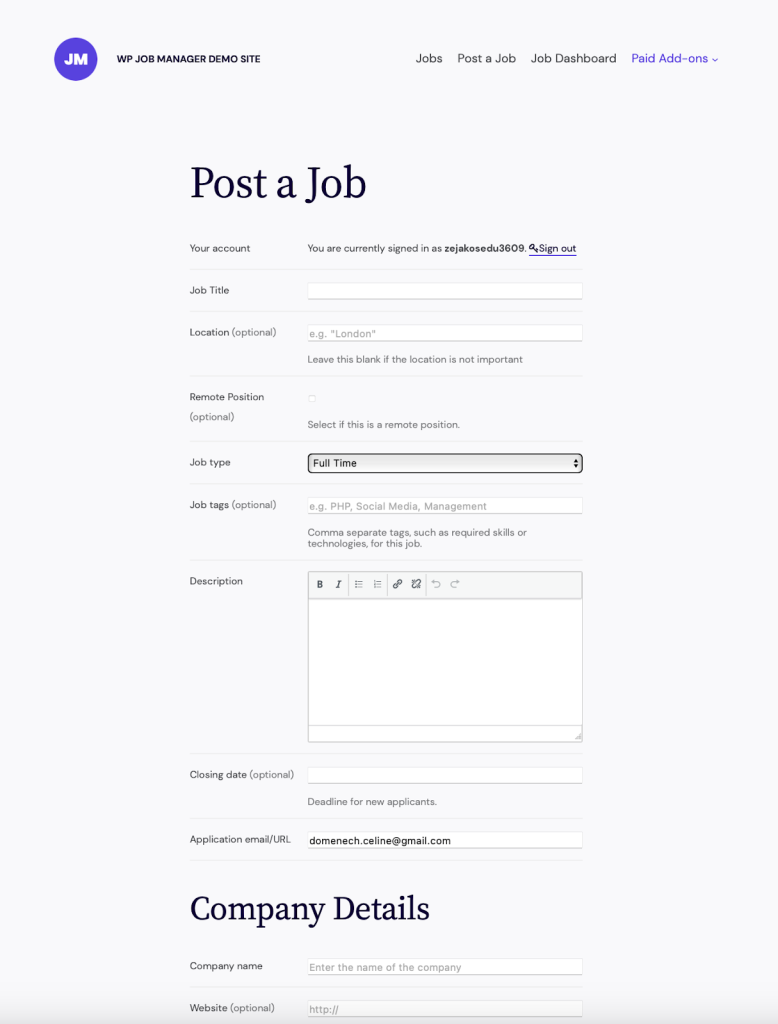 Create effective job postings with WP Job Manager